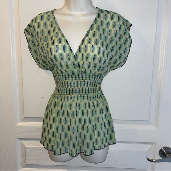 Bisou Bisou Elastic Waist Top Size S - Picture 3 of 5